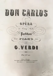 Titelseite der Partitur von Don Carlos, 1867